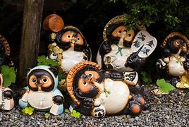 Image result for tanuki statue garden