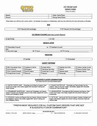 Image result for Ice Cream Cake Order Form