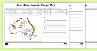 Image result for Australia Mountain Ranges Map