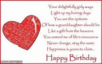 Image result for For My Granddaughter Birthday Poems