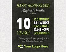 Image result for 10 Year Work Anniversary Quotes