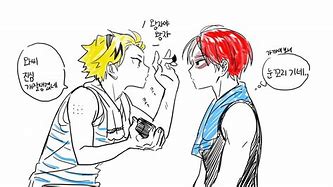 Image result for Kaminari X Todoroki Cuddles