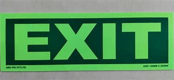 Image result for Exit Safety Sign