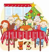 Image result for Christmas Dinner with Family Clip Art