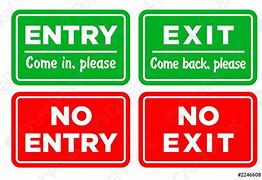 Image result for Door Entrance and Exit Signs