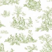 Image result for Green Toile Wallpaper