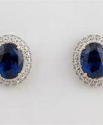 Image result for Yellow Gold and Blue Stone Earrings