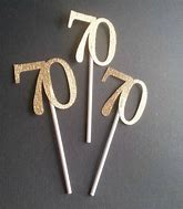 Image result for 70th Birthday Cupcake Toppers