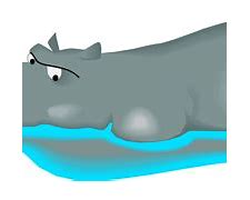 Image result for Cartoon Hippo Coming Out of Water