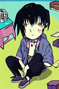 Image result for Anime Goth Guy Ai