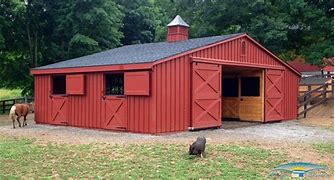 Image result for 2 Stall Horse Barn