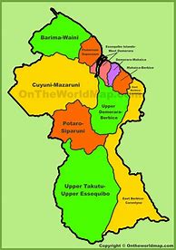 Image result for Guyana Cities Map