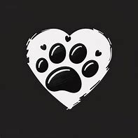 Image result for Black Dog Paw Print Art