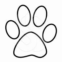 Image result for Yellow and Black Paw Print