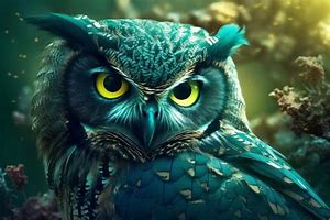 Image result for Owl with Yellow Eyes