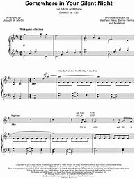 Image result for Somewhere in Your Silent Night Sheet Music