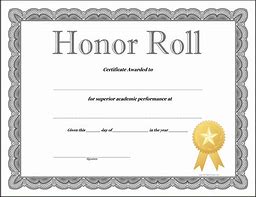 Image result for Honor Roll Award Certificate Template