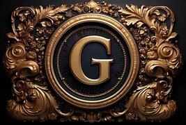 Image result for Gold Bold Letter G