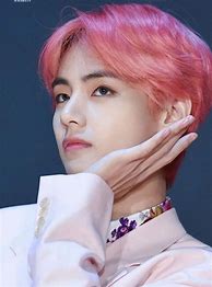 Image result for Tae Hyung Pink Hair