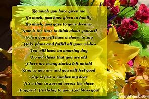 Image result for 65th Birthday Poems