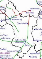 Image result for Roman Roads Map Derbyshire