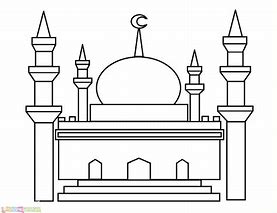 Image result for Masjid Kartun Hitam Putih