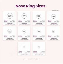 Image result for Nose Ring Size Chart