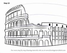 Image result for Colosseum Drawing Outline