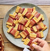 Image result for Bacon Wrapped Crackers