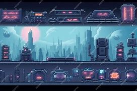 Image result for Futuristic Pixel Art UI