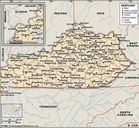 Image result for Kentucky Map with Cities Towns