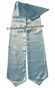 Image result for Light Blue Graduation Stole