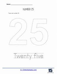 Image result for Searching for Number 25 Worksheet