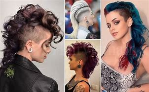 Image result for Woman with a Reverse Mohawk