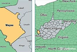 Image result for Wayne County WV Outline Map