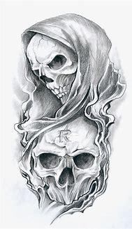 Image result for Detailed Skull Drawing