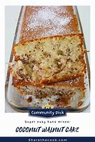 Image result for Coconut Walnut Cake