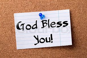 Image result for A Note to Say God Bless You