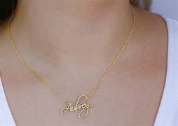 Image result for Custom 14K Gold Name Necklace