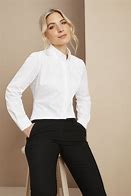 Image result for Blue Shirt White Collar Women