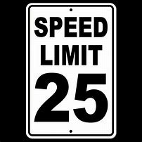 Image result for 25 Mph Speed Limit Sign