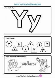 Image result for Letter Y Worksheets