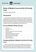 Image result for Rules of Courtly Love