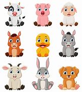 Image result for Cartoon Farm Animal Fabric