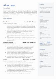 Image result for Consulting Resume Examples