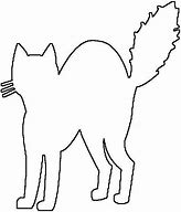 Image result for Scared Cat Outline