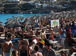 Image result for Mykonos Super Paradise Beach People