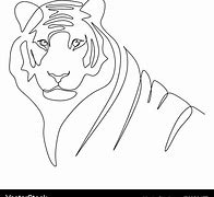 Image result for Tiger Head Line Drawing