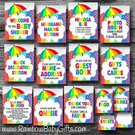 Image result for Rainbow Baby Shower Signs