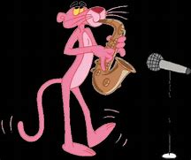 Image result for Pink Panther Playing Sax Cartoon